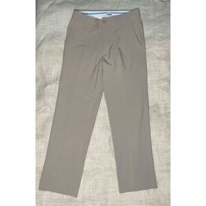 Footjoy Pants Men 34x32 Gray Tan Brown Golf Chino Straight FJ Flat Front Stretch